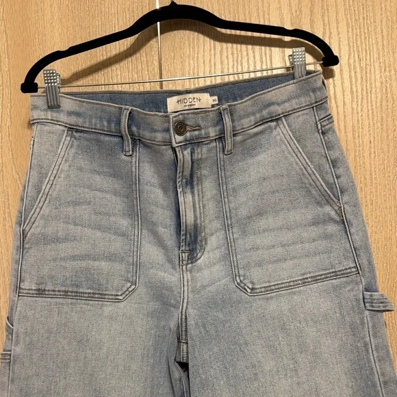 Hidden Jeans Light Blue Straight Leg Carpenter’s Jeans - Picture 3 of 6